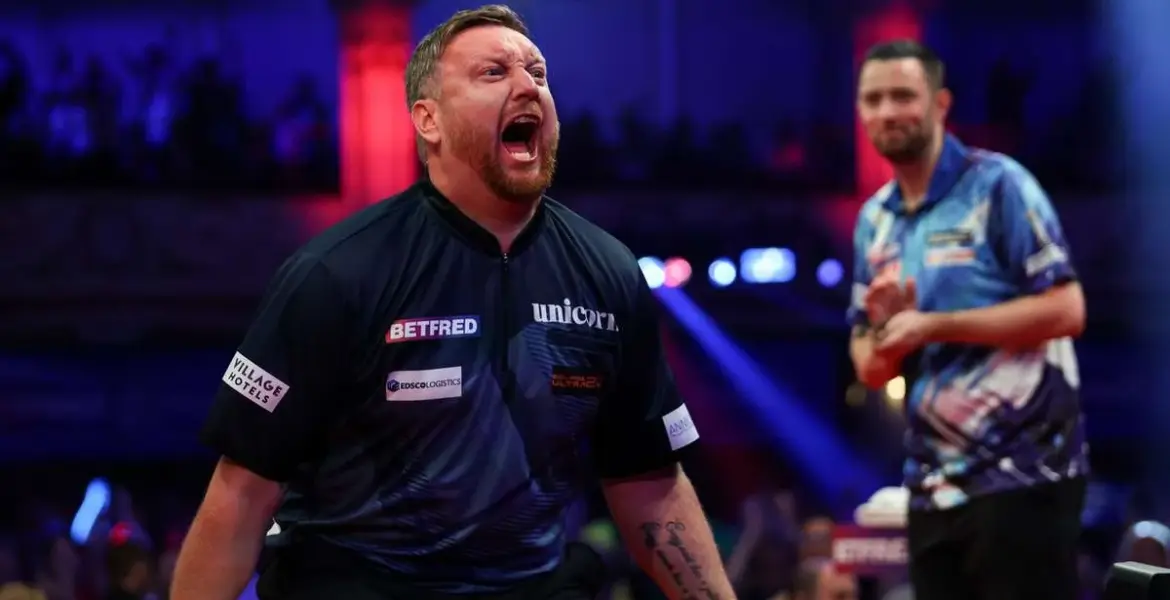 World Matchplay Darts: Luke Humphries shocked by Cameron Menzies in first round at the Winter Gardens in Blackpool