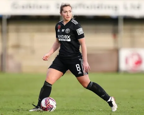 Maddy Cusack, of Sheffield United, during a League Cup match against Blackburn Rovers in December 2021.